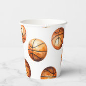 Basketbal Papieren Beker (Achterkant)