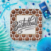 Basketbal papieren bordje (Feest)