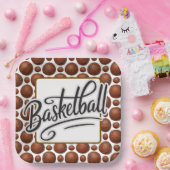 Basketbal papieren bordje (Feest)