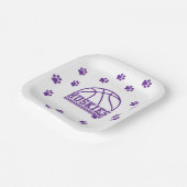 Basketbal papieren bordje (Gebogen)