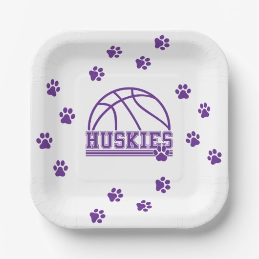 Basketbal papieren bordje (Voorkant)