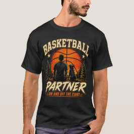 Basketbal Partner Hondenliefhebber Vintage Design T-shirt