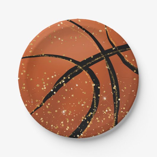 Basketbal Party Borden Papieren Bordje (Voorkant)