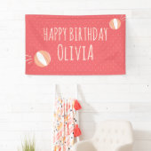 Basketbal Party Geïllustreerde Aangepaste Banner (Insitu)