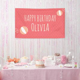 Basketbal Party Geïllustreerde Aangepaste Banner