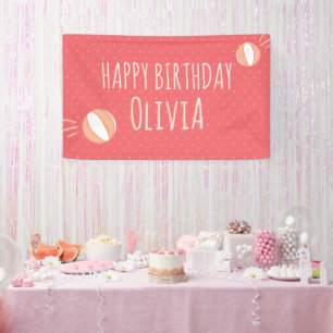 Basketbal Party Geïllustreerde Aangepaste Banner