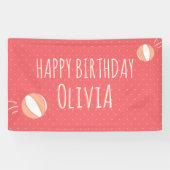 Basketbal Party Geïllustreerde Aangepaste Banner (Horizontaal)