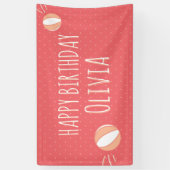 Basketbal Party Geïllustreerde Aangepaste Banner (Verticaal)