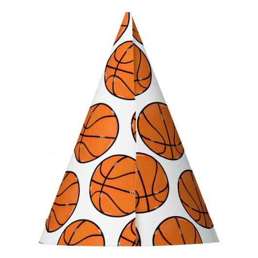 Basketbal Party Pet Feesthoedjes (Achterkant)