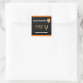 BASKETBAL PARTY TYPOGRAFIE Cute Sticker Label (Tas)