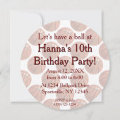 Basketbal Party Uitnodiging (Achterkant)