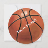 Basketbal Party Uitnodiging (Voorkant)