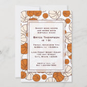 Basketbal Party Uitnodiging (Voorkant)