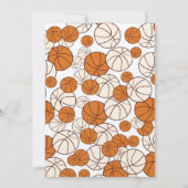 Basketbal Party Uitnodiging (Achterkant)