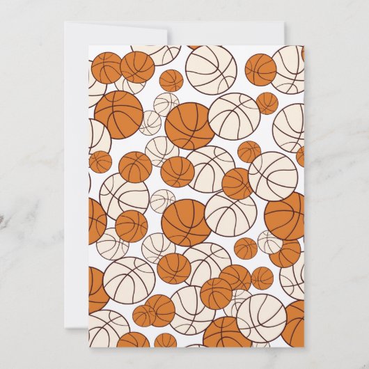 Basketbal Party Uitnodiging (Achterkant)