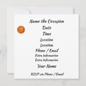 Basketbal Party Uitnodiging (Achterkant)