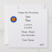 Basketbal Party Uitnodiging (Achterkant)