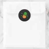 Basketbal Patrick's Day Pet Ronde Sticker (Tas)