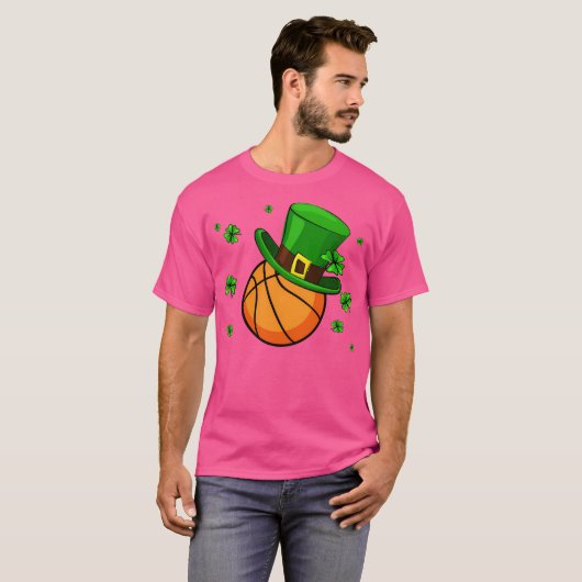 Basketbal Patrick's Day Pet T-shirt (Voorkant volledig)