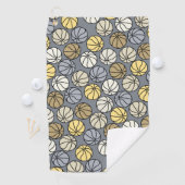 Basketbal patroon grijs golfhanddoek (Insitu)