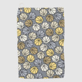 Basketbal patroon grijs golfhanddoek (Voorkant)