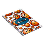 Basketbal patroon naam notitieboek (Rechterzijde)