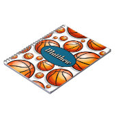 Basketbal patroon naam notitieboek (Linkerzijde)