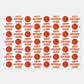 Basketbal patroon Sport Happy Birthday Inpakpapier Vel (Voorkant 3)