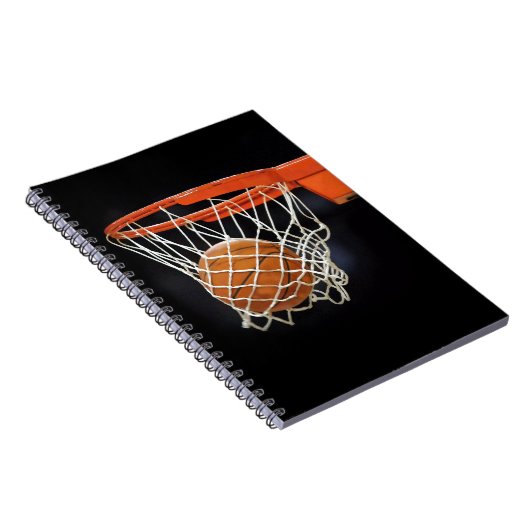 Basketbal Plain Modern Chic Notitieboek (Rechterzijde)