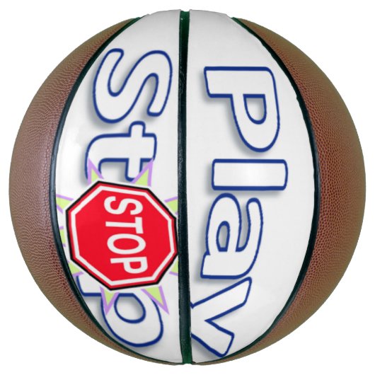 Basketbal Play Stop (Verticaal)