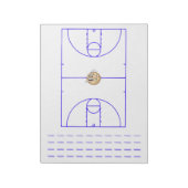 Basketbal Playbook Blauw | Notitieblok (Linkerzijde)