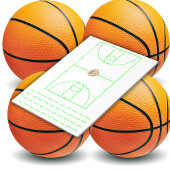 Basketbal Playbook Groen | Notitieblok