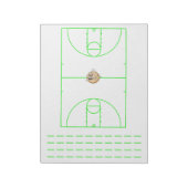 Basketbal Playbook Groen | Notitieblok (Linkerzijde)