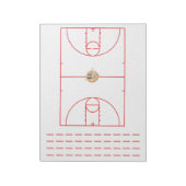 Basketbal Playbook Rood | Notitieblok (Linkerzijde)