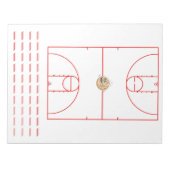 Basketbal Playbook Rood | Notitieblok (Voorkant)