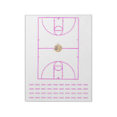 Basketbal Playbook Roze | Notitieblok (Linkerzijde)