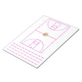 Basketbal Playbook Roze | Notitieblok (Schuin)