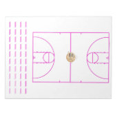 Basketbal Playbook Roze | Notitieblok (Voorkant)