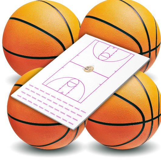 Basketbal Playbook Roze | Notitieblok