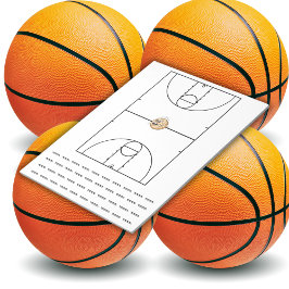 Basketbal Playbook Zwart | Notitieblok