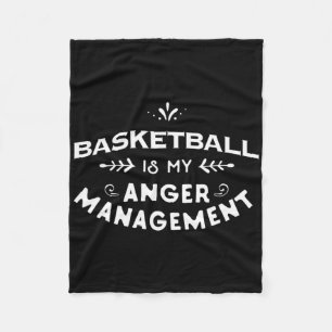 Basketbal plezier basketbal is mijn woede manageme fleece deken