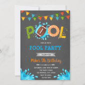 Basketbal poolparty kaart (Voorkant)