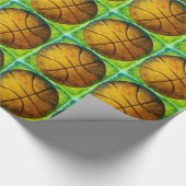 Basketbal Pop Art Cadeaupapier (Hoek)