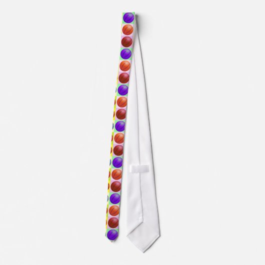 Basketbal Pop Art Custom Stropdas Neckwear (Achterkant)