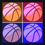 Basketbal Pop Art Print<br><div class="desc">Populaire Amerikaanse en internationale spelkunstwerken - ik hou van dit spel. Populaire sport - Basketball Game Ball Afbeelding.</div>