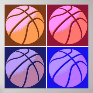 Basketbal Pop Art Print