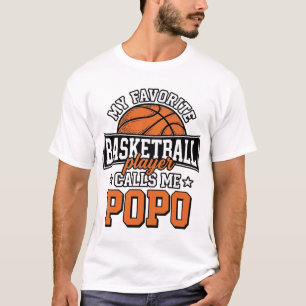 Basketbal Popo Grappige Vintage Sport Ontwerp_1 T-shirt