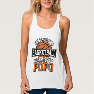 Basketbal Popo Grappige Vintage Sport Ontwerp_1 Tanktop