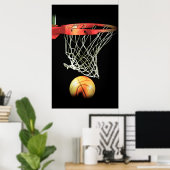 Basketbal Poster - Unieke moderne sportkunstwerken (Thuiskantoor)