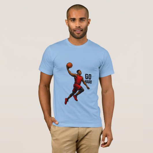 Basketbal Power Move T-shirt – Sterke geest Sterk (Voorkant volledig)